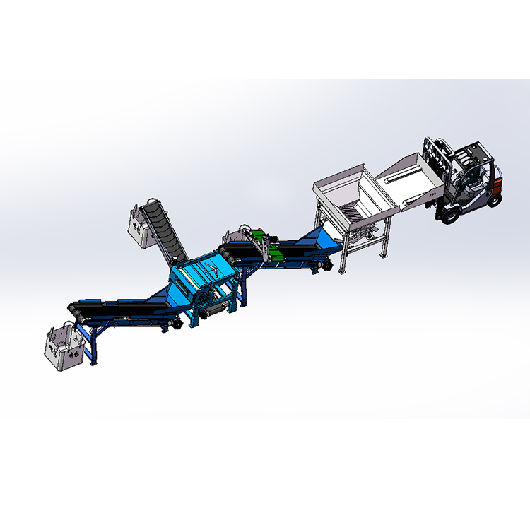 叉車料倉+振動(dòng)給料器+單獨(dú)振動(dòng)+出料